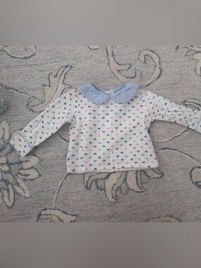 James and Lottie Peter Pan collar shirt. Size 12m